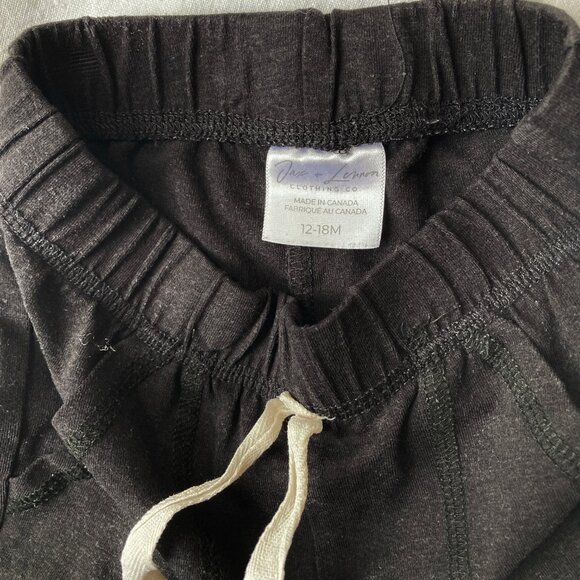 💙2/$25 Jax and Lennon 12-18 Months Baby Toddler Terry Lounge Pants Black - Picture 3 of 4